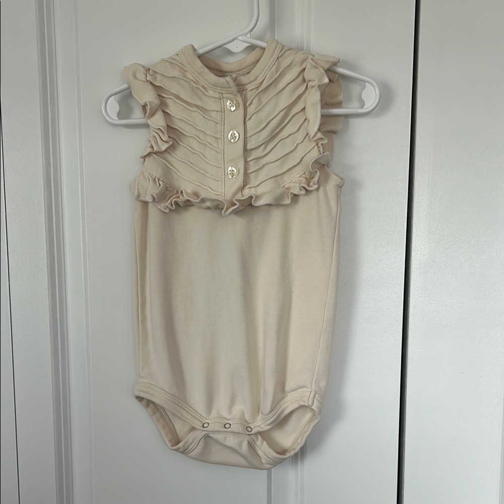 Kate Quinn Cream Ruffled One Piece 18-24m